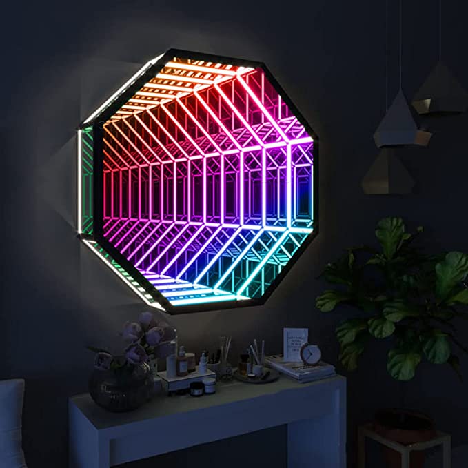 Nordic atmosphere RGB wall lamp with multilayer design for home decoration.