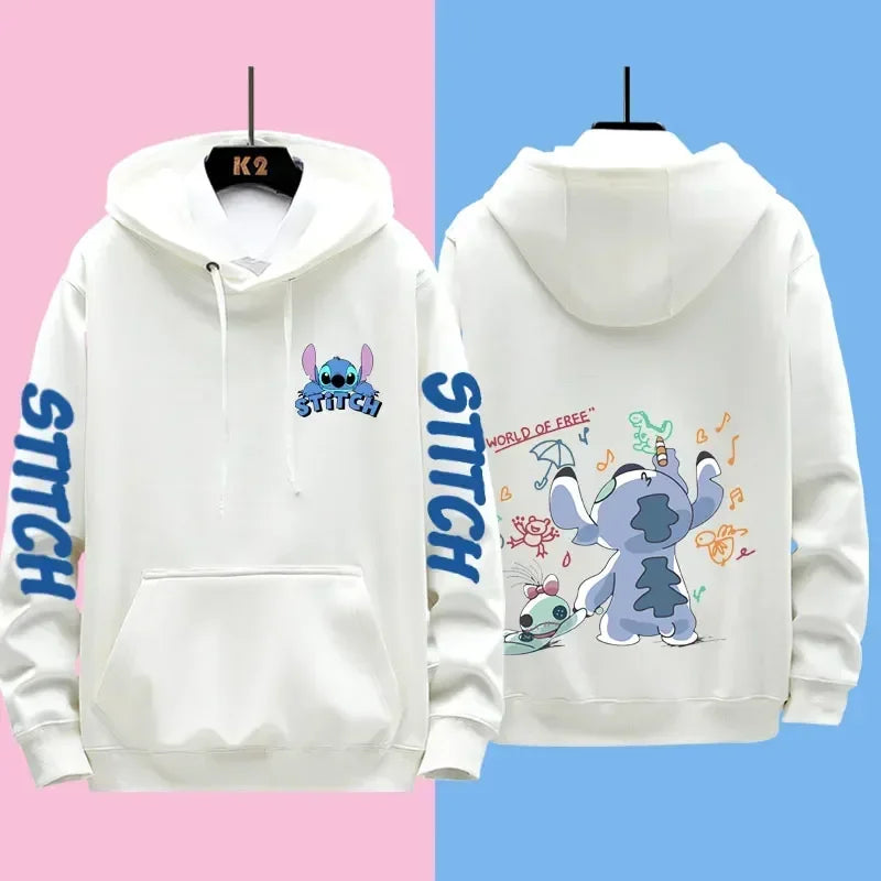 Disney Stitch Different Couple Outfits for Men and Women Casual Sweatshirts Hooded Jackets and Clothes