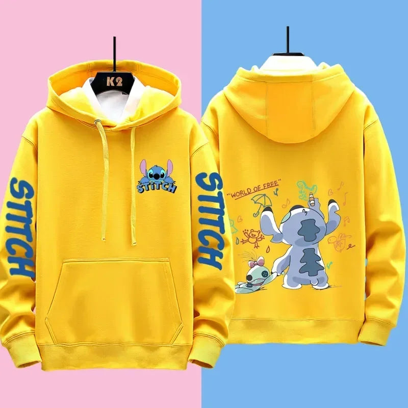 Disney Stitch Different Couple Outfits for Men and Women Casual Sweatshirts Hooded Jackets and Clothes