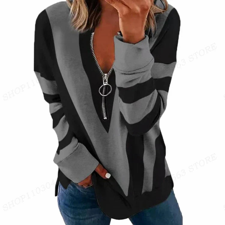 Geometrische Stern Hoodies Frauen Mode Zipper Hoodies Y2k Casual Sweatshirt Zip Up Hoodie Übergroßen Sudaderas Crewneck Mäntel Mädchen