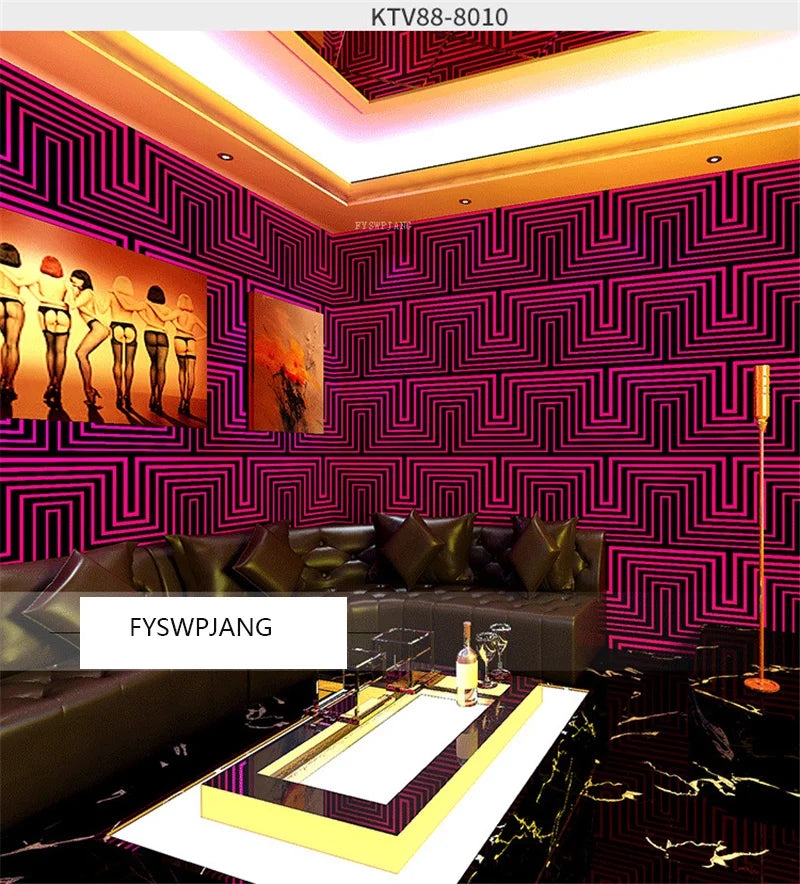 KTV Theme Box Wallpaper Golden 3D