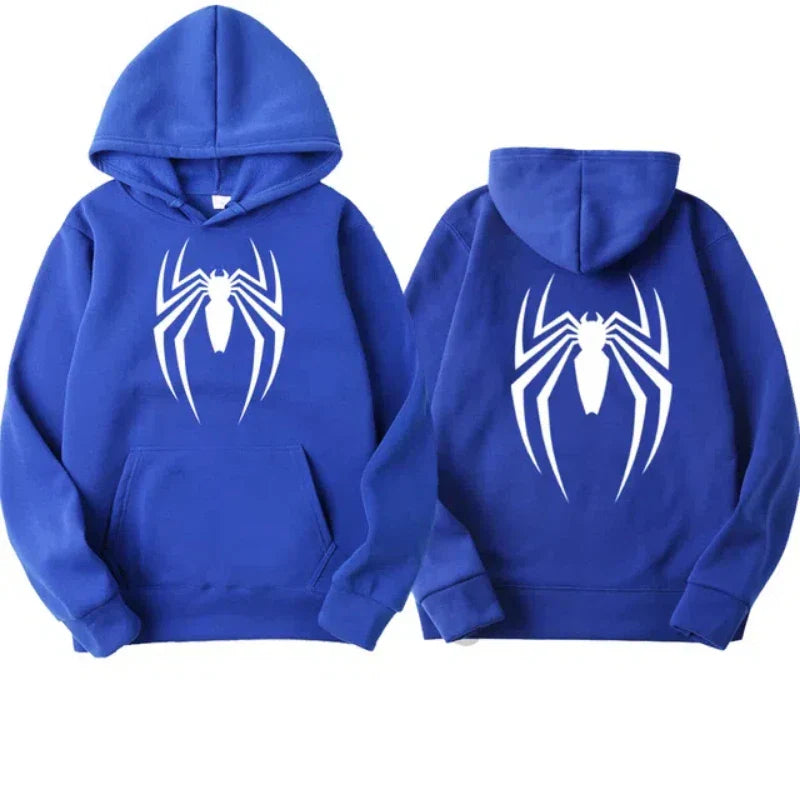 Spider-Printed Hoodie – Street Fashion Casual Loose Sweatshirt