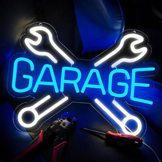 Insegne al neon per servizi auto Insegne al neon per garage Insegne al neon a LED a forma di chiave inglese Insegne al neon per auto Officina di riparazione Officina Sala giochi Regalo di compleanno