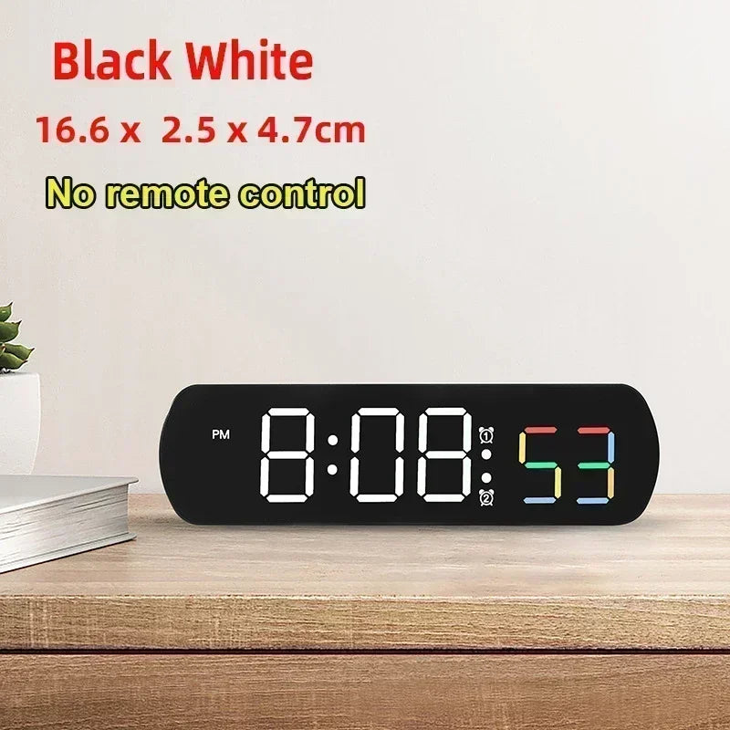 LED Digital Wall Clock Large Screen Temperature Date Day Display