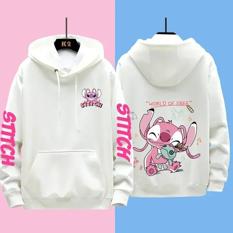 Disney Stitch Diversi abiti da coppia per uomo e donna Felpe casual Giacche con cappuccio e vestiti