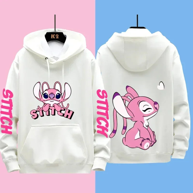 Disney Stitch Different Couple Outfits for Men and Women Casual Sweatshirts Hooded Jackets and Clothes