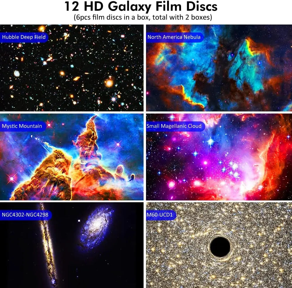 Proiettore di stelle 12 in 1 Luce notturna Proiettore planetario 4K HD per la stanza dei bambini Regalo di San Valentino Lampada proiettore galassia con rotazione a 360°