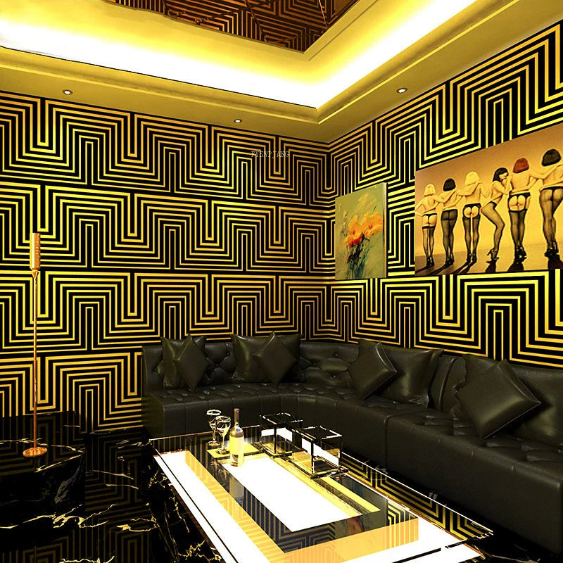 KTV Theme Box Wallpaper Golden 3D