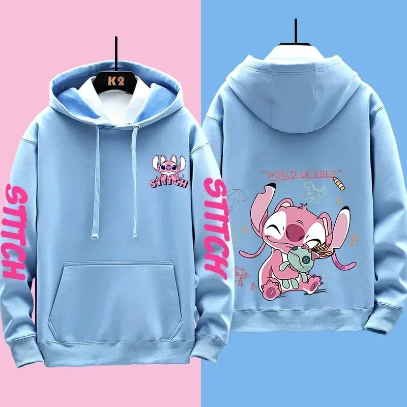 Disney Stitch Different Couple Outfits for Men and Women Casual Sweatshirts Hooded Jackets and Clothes