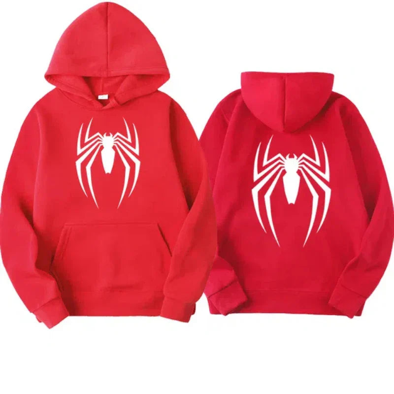 Nuove felpe con cappuccio da donna Street Fashion Spider stampato felpa da donna uomo casual divertente felpa con cappuccio larga Spiderman abbigliamento da donna