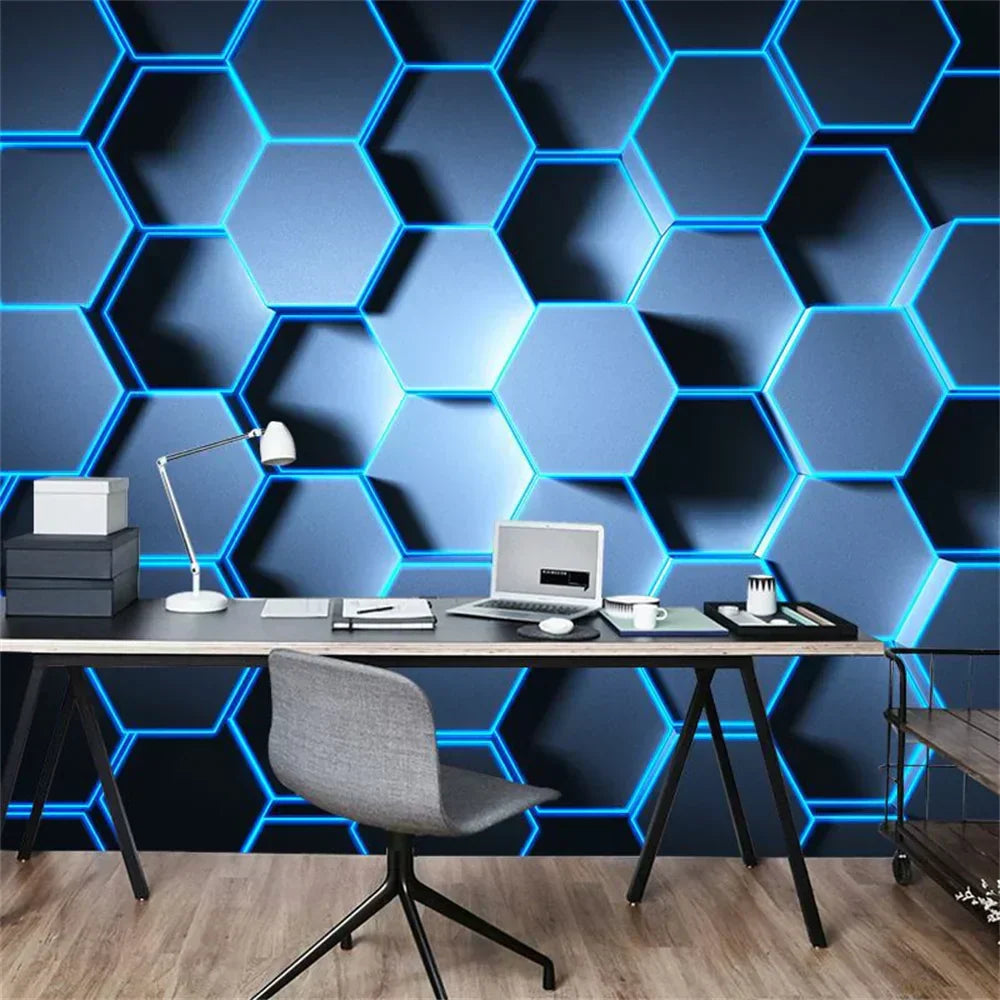 Customized mural 3D three-dimensional geometric, Unique wallpaper