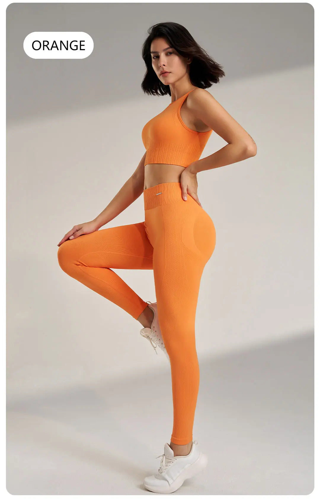 Yoga-Bekleidungsset für Damen, Leggings mit hoher Taille und Oberteil, zweiteilig, nahtlos, Fitness-Trainingskleidung, Fitness-Workout-Unterwäsche