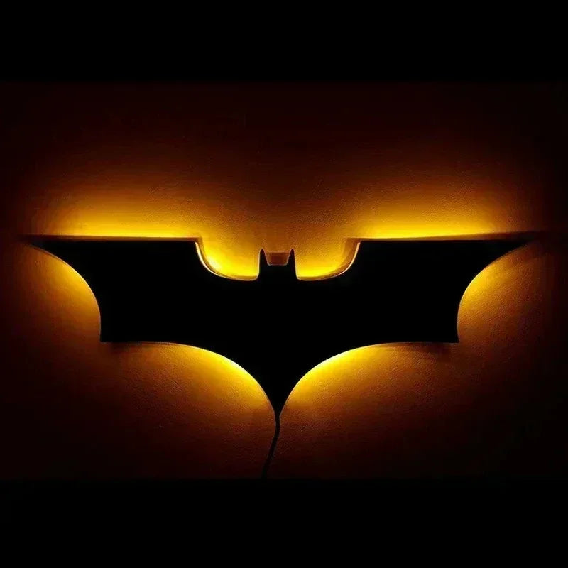 Batmanes Night Light Cool Remote Control Multi Color 3D Creative Bat Atmosphere Home Decoration Bedroom Wall Hanging Lamp