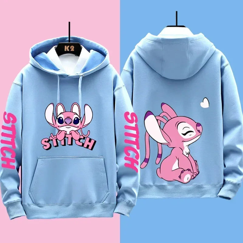 Disney Stitch Diversi abiti da coppia per uomo e donna Felpe casual Giacche con cappuccio e vestiti