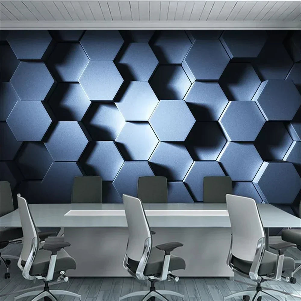 Customized mural 3D three-dimensional geometric, Unique wallpaper