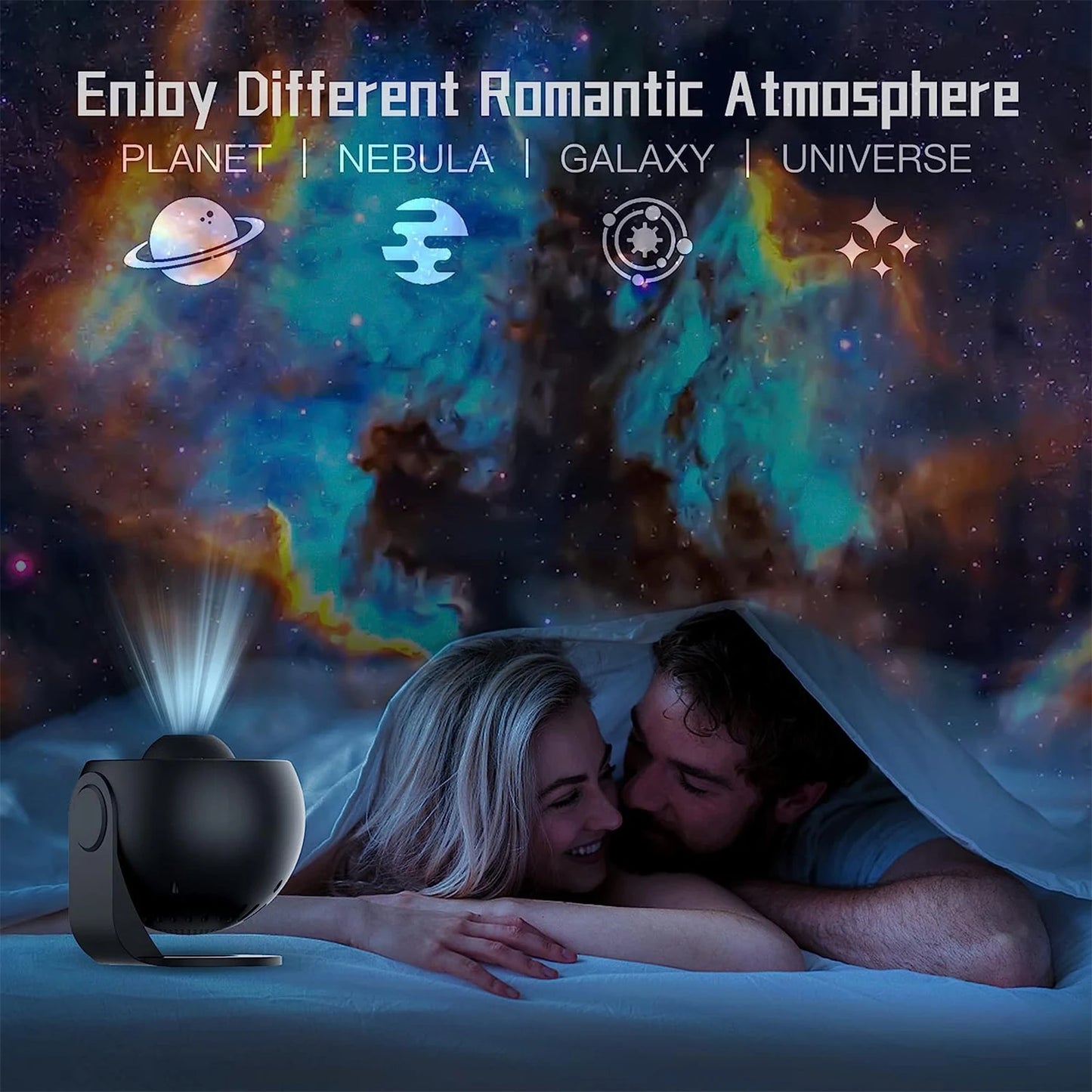 Galaxy projector, planetarium, starry sky, nebula, bedroom, living room, ceiling decoration, projection light