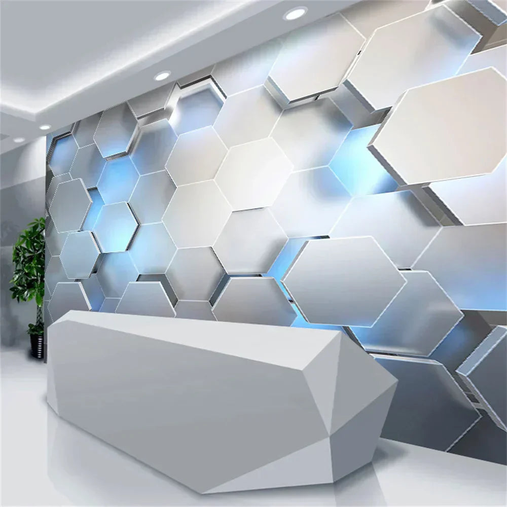 Customized mural 3D three-dimensional geometric, Unique wallpaper