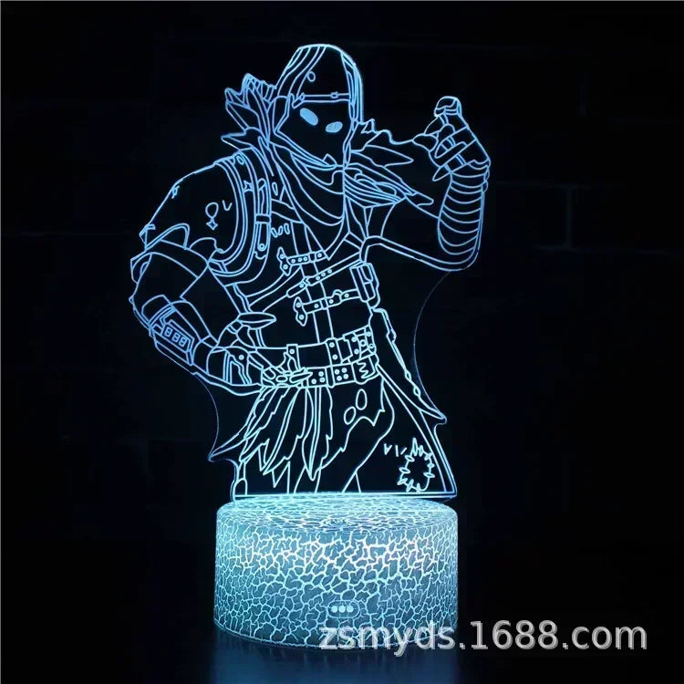 Fortnite 3D Illusion Lamp Game Setup Patterns LED Night Light Gamer