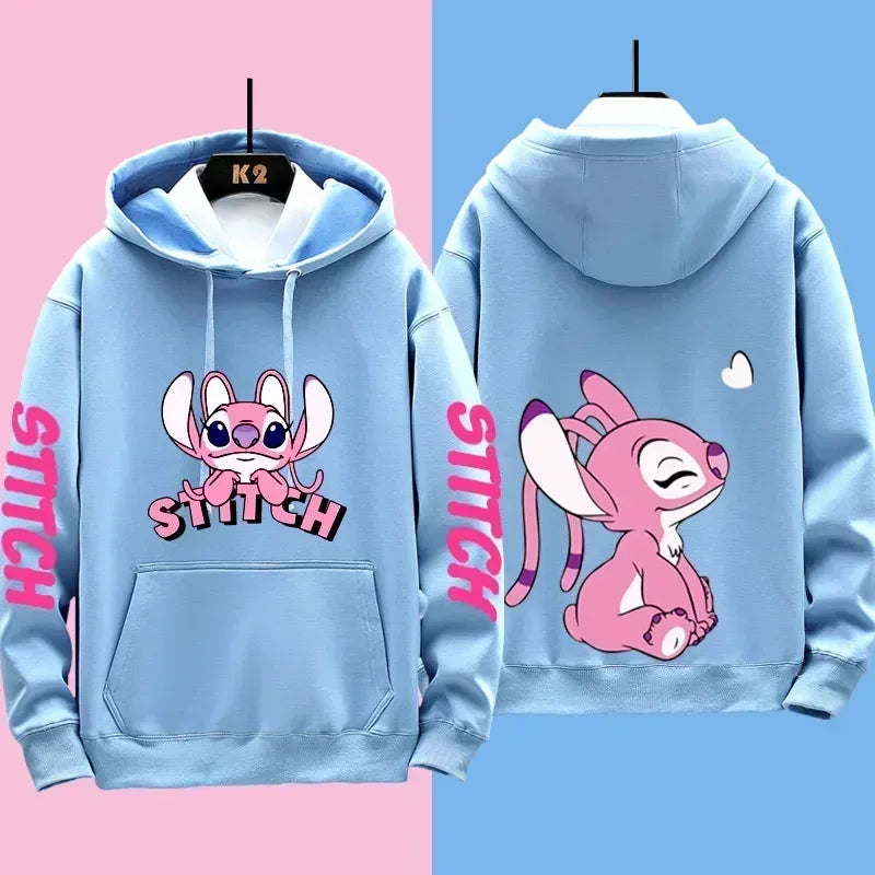 Disney Stitch Verschiedene Paar-Outfits für Männer und Frauen Lässige Sweatshirts Kapuzenjacken und Kleidung