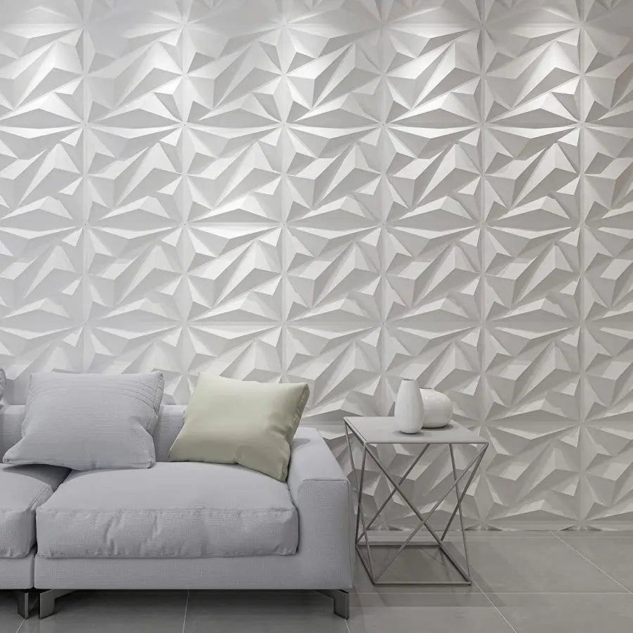 12pcs 3D wall panels for indoor wall decoration,PVC pattern for living room hall bedroom hotel office,black,30.48 cm x 30.48 cm