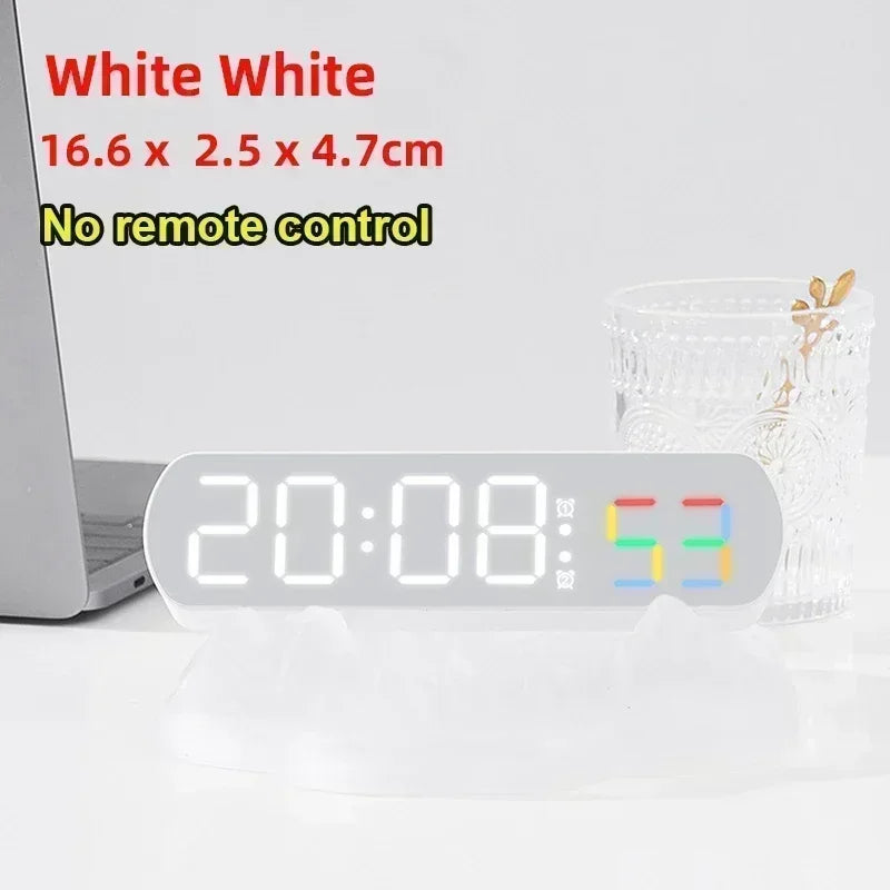 LED Digital Wall Clock Large Screen Temperature Date Day Display