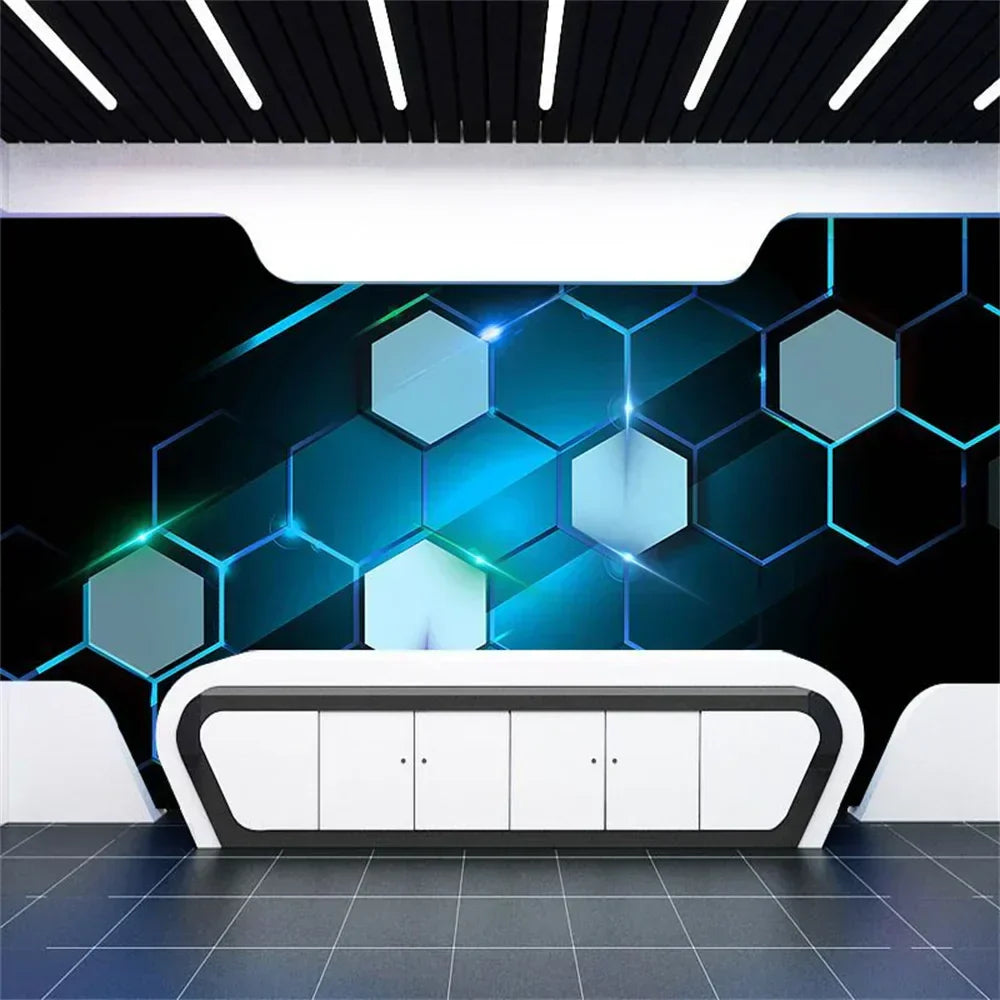 Customized mural 3D three-dimensional geometric, Unique wallpaper