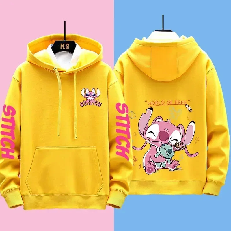 Disney Stitch Verschiedene Paar-Outfits für Männer und Frauen Lässige Sweatshirts Kapuzenjacken und Kleidung