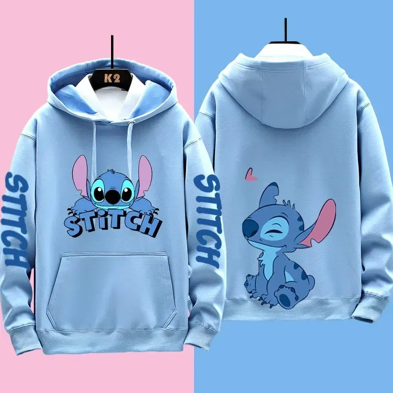 Disney Stitch Diversi abiti da coppia per uomo e donna Felpe casual Giacche con cappuccio e vestiti