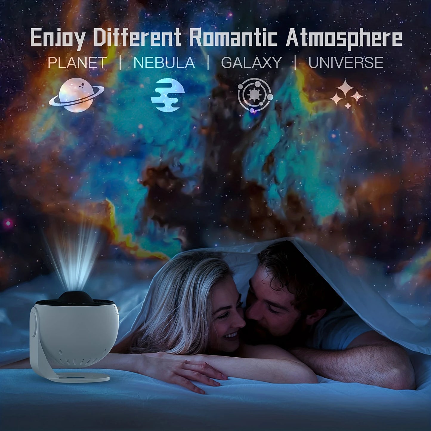 Galaxy projector, planetarium, starry sky, nebula, bedroom, living room, ceiling decoration, projection light