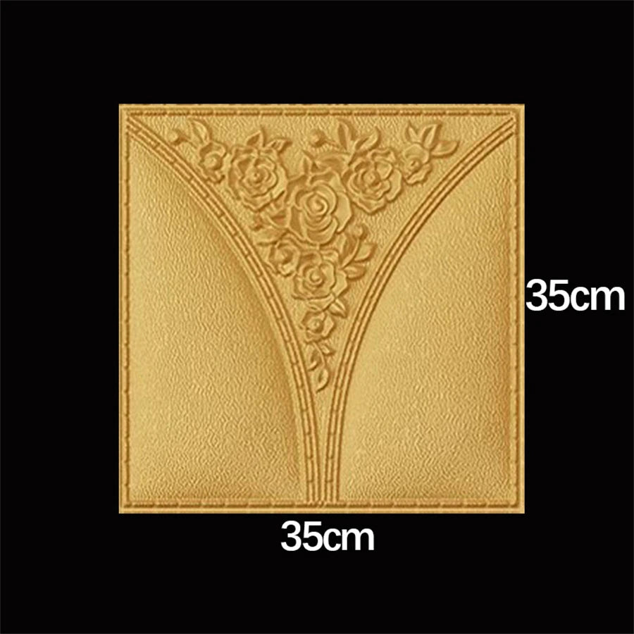 10 pezzi 35*35cm 3D Stereo Adesivi murali impermeabili Schiuma Carta da parati autoadesiva Pannelli fai da te Soggiorno TV Sfondo Decorazione per la casa