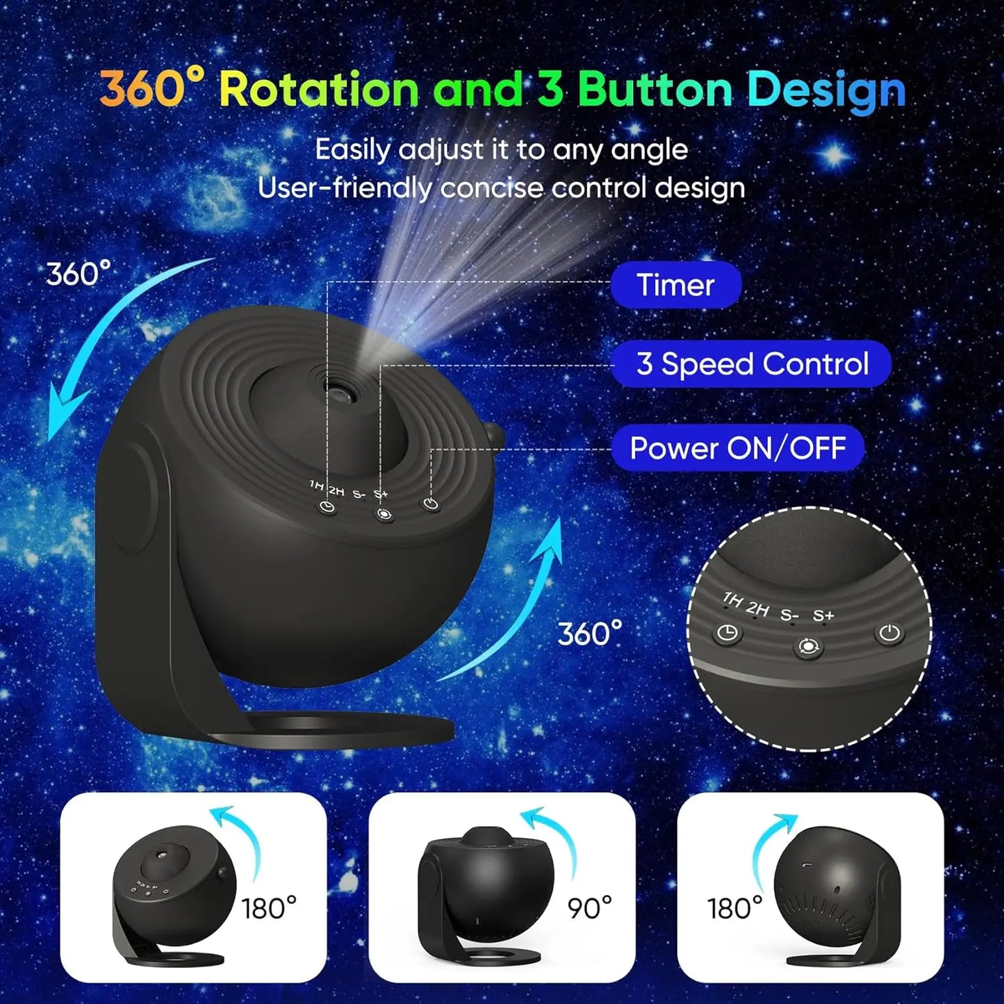 12 in 1 Star Projector Night Light 4K HD Planetarium Projector for Kids Room Valentines Gift 360° Rotate Galaxy Projector Lamp