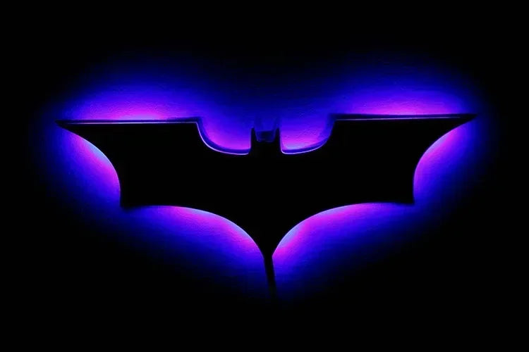 Batmanes Night Light Cool Remote Control Multi Color 3D Creative Bat Atmosphere Home Decoration Bedroom Wall Hanging Lamp