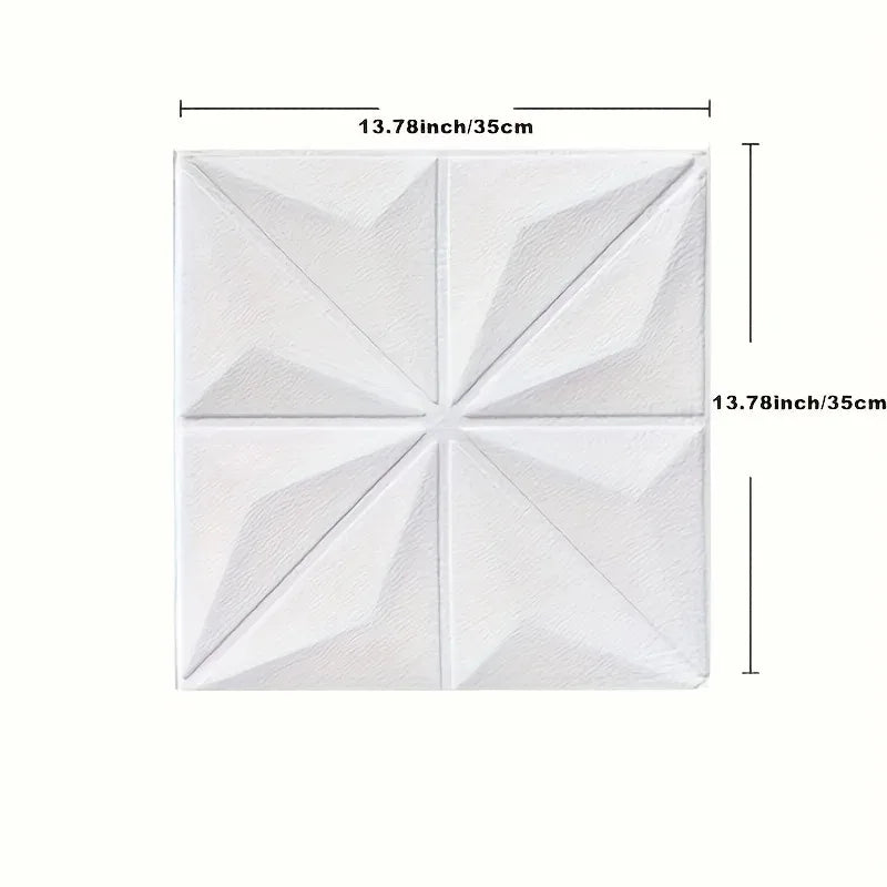 35*35cm 3d Decorazione della camera da letto Decorazione della stanza Adesivi murali staccabili e attaccabili Sfondo Carta da parati impermeabile anticollisione per soffitti