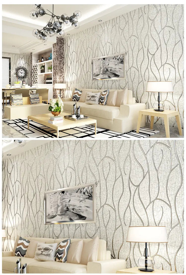 3D Wallpaper Modern Simple Non-Woven Wallpaper 3 D Living Room TV Bedroom Background Wall Home Decor Papel De Parede 3D Paisagem