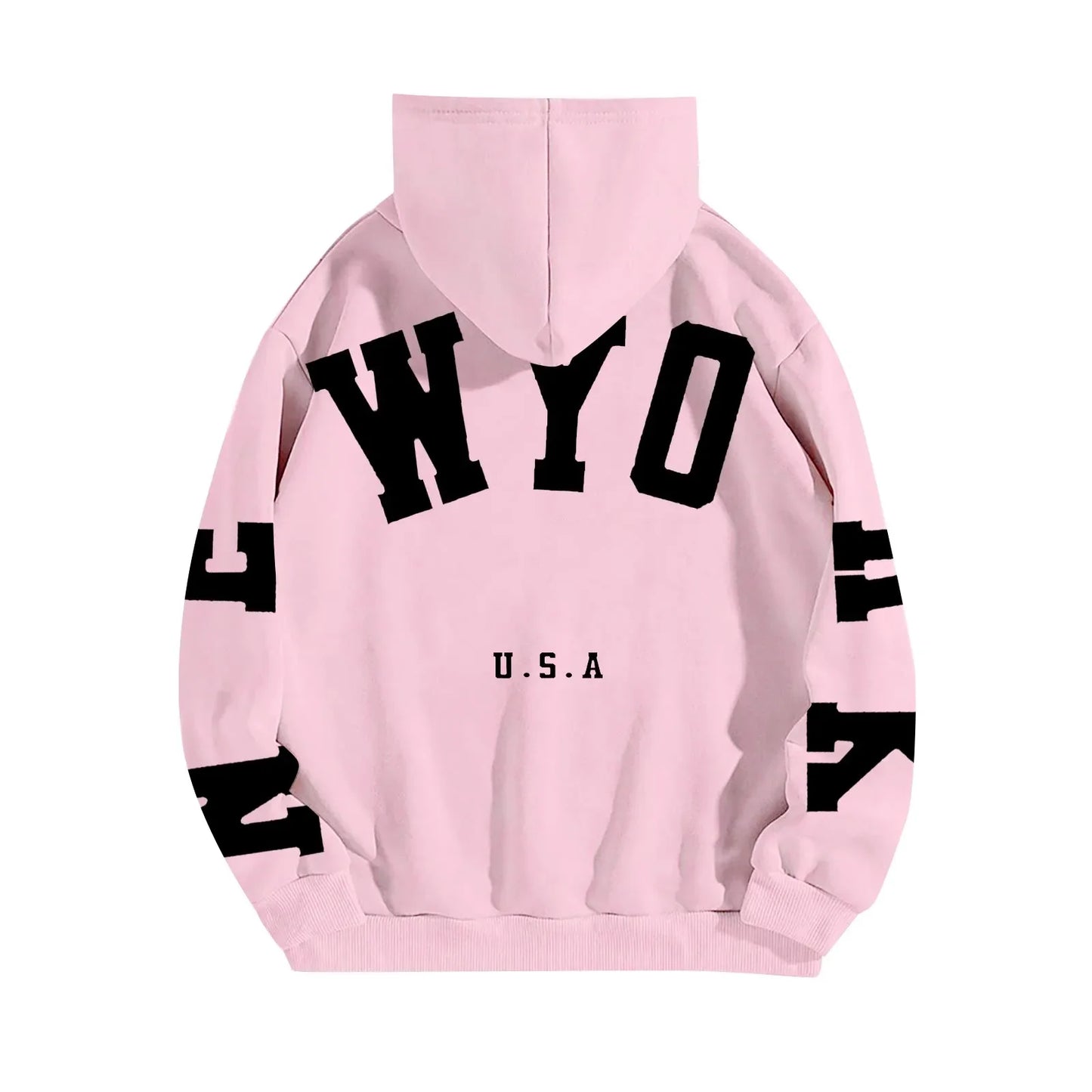 Zipper less Back New York U.S.A. Printed Hoodie