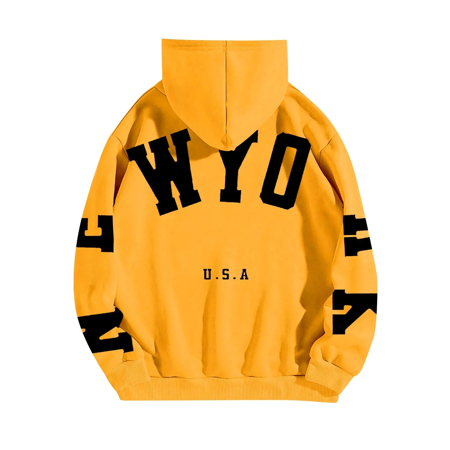 Women's Long Sleeved Zipperless Back New York U.S.A. Printed Hoodie Hoodie Dress Womens Long Hoodies Sweatshirts Oversized