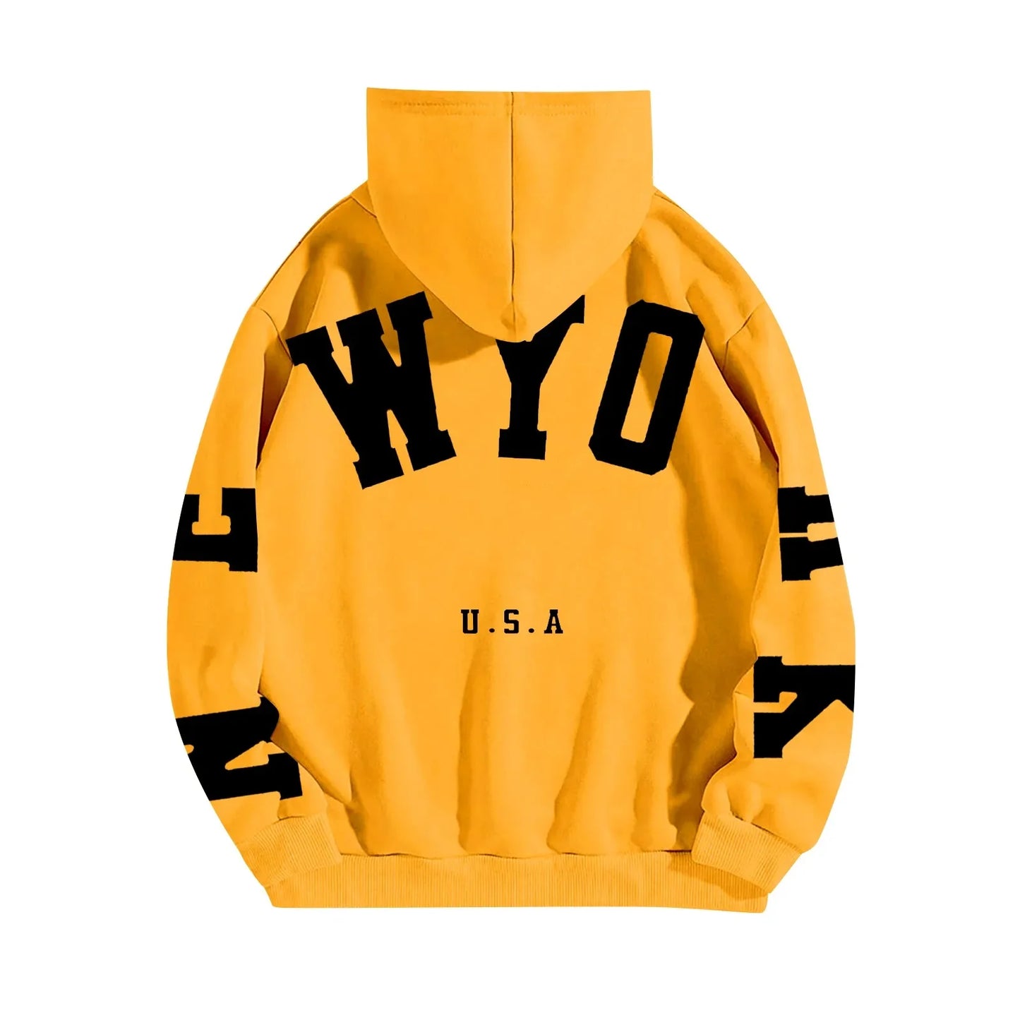 Zipper less Back New York U.S.A. Printed Hoodie